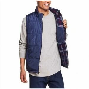 Weatherproof Mens Puffer Vest XXL Plaid Lining Cabincore Gorpcore